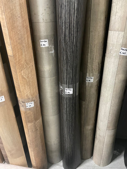 Zwart Bamboe look Vinyl Restpartij | 1,95x4,00mtr - Vinylrestpartij.nl 