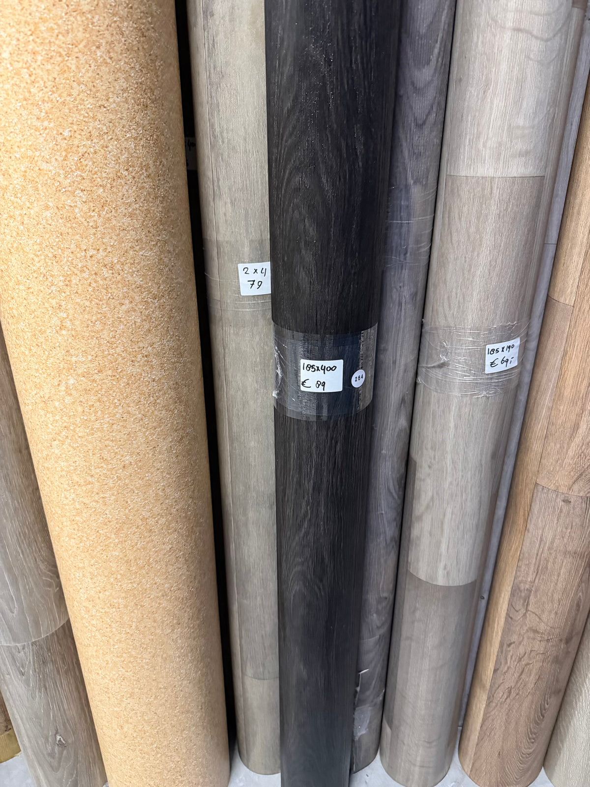 Zwart Eiken Vinyl Restpartij | 1,85x4,00mtr (7,4m2)