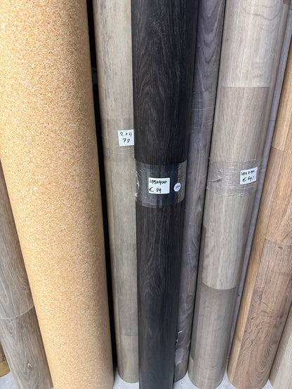 Zwart Eiken Vinyl Restpartij | 1,85x4,00mtr (7,4m2)