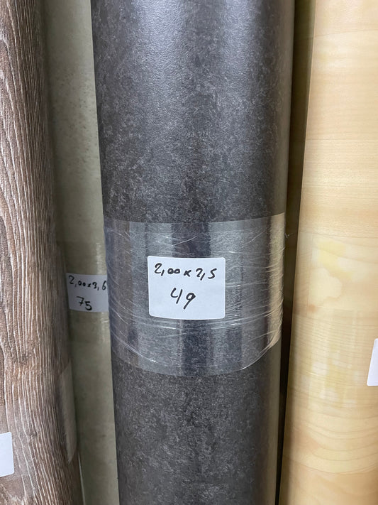 Zwart Gemarmerd Betonlook Vinyl Restpartij | 2,00x2,50mtr - Vinylrestpartij.nl 