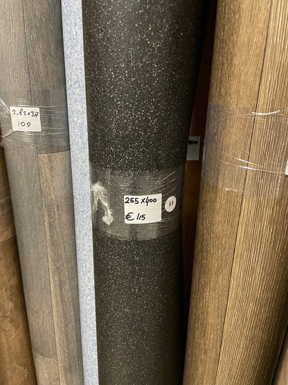 Zwart Granietlook Project Vinyl Restpartij | 2,55x4,00mtr - Vinylrestpartij.nl 