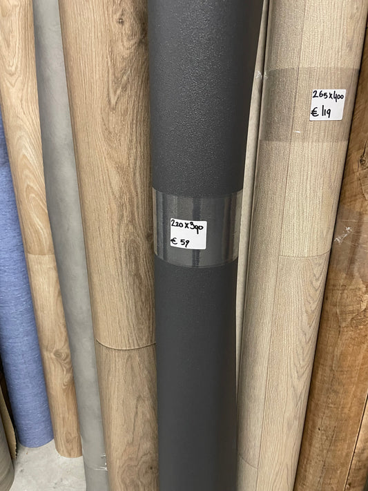Zwart Vinyl Restpartij | 2,20x3,90mtr - Vinylrestpartij.nl 