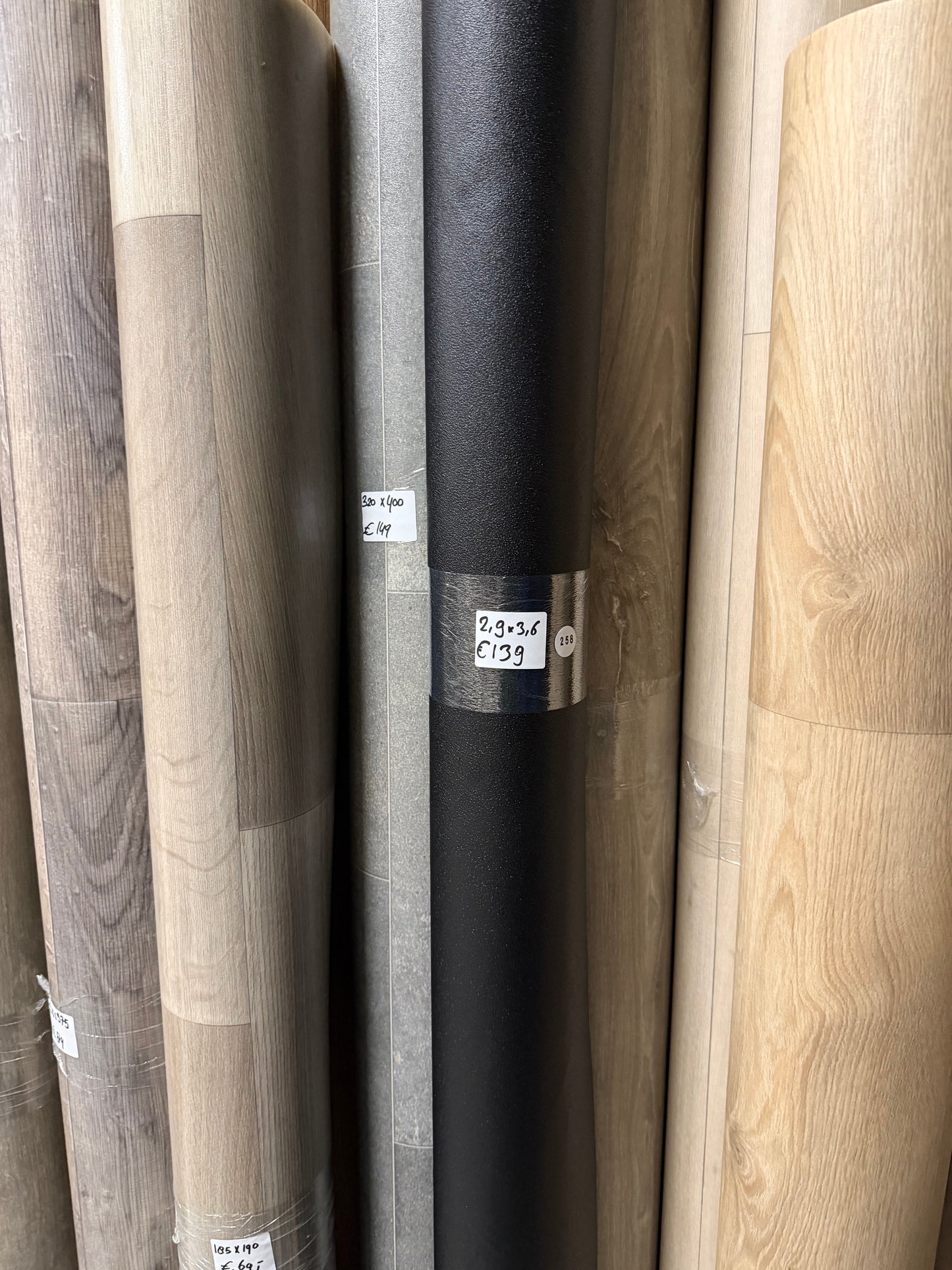 Zwart Vinyl Restpartij | 2,90x3,60mtr
