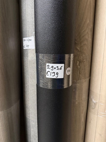 Zwart Vinyl Restpartij | 2,90x3,60mtr