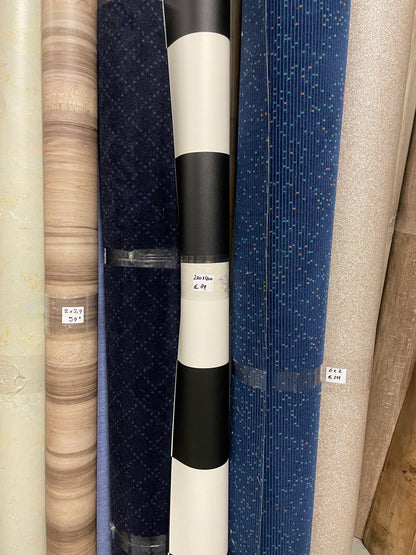 Zwart / Wit Geblokt Vinyl Restpartij | 2,20x4,00mtr - Vinylrestpartij.nl 